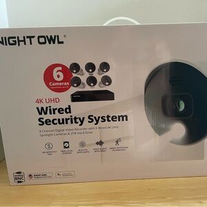 6 Camera 4K UHD Wired Security System. 8 channel